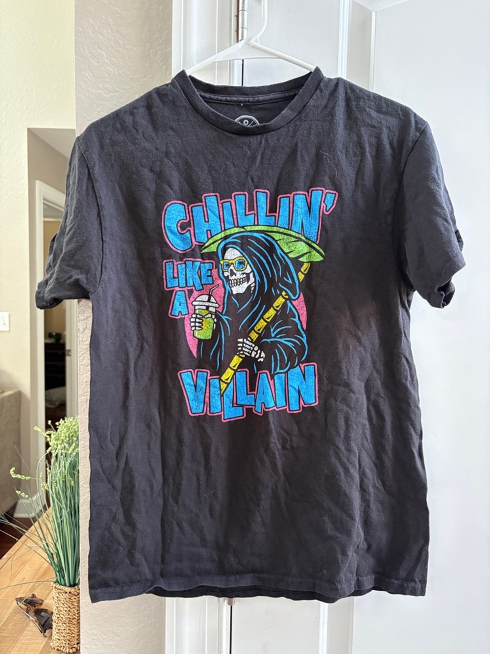 Chillin' Like a Villain Graphic Tee - Black